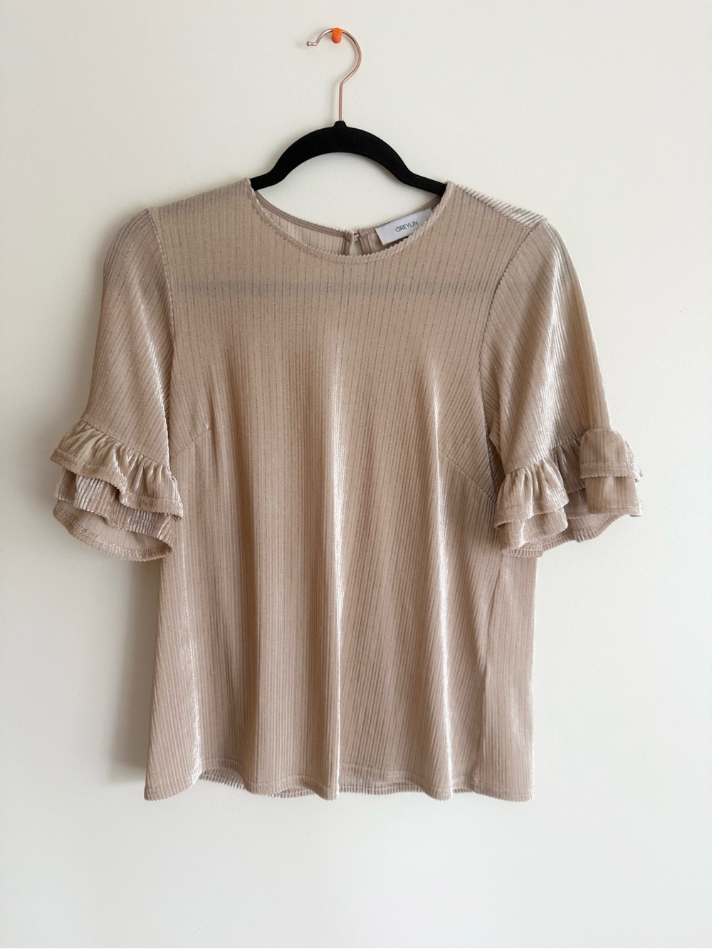 GREYLIN Metallic Ribbed Velvet Top - Picture 2 of 5